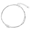 Pulseira de Múltiplas Camadas Feminina Simples Artística Pequena Fresca Estilo Frio Diamante Brilhante Camada Dupla Personalizada Pulseira de Namorada Acessórios de Moda para Namorada