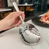 Cuchara de Acero Inoxidable, Cuchara Redonda Grande de Mango Corto de Moda, Cuchara para Servir de Cocina, Cuchara para Sopa Doméstica, Cuchara Coladora, Cuchara para Arroz, Cuchara Coladora Grande para Sopa