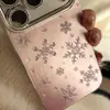 Funda para Teléfono Móvil Invierno Copo de Nieve Brillo Manzana 18Promax Película para Lente 17 Iphone16 Adecuado para 13 Hermoso 11 Duro