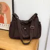 Bolso de hombro cruzado informal de moda a cuadros para mujer de gran capacidad, nuevo estilo coreano, bolso de tela para ir al trabajo, bolso tipo albóndiga