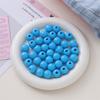Cuentas redondas de acrílico de 16 mm con agujero recto, para bricolaje, cadena para teléfono móvil, llavero, material de cuentas, accesorios de joyería