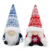 Adornos de Muñecas Navideñas Copo de Nieve Navideño Muñeca Sin Rostro Tejida Muñeco Enano Rudolph Decoraciones