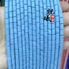 Cuentas Sueltas Cilíndricas de Piedra Volcánica Rojas, Amarillas, Azules, Blancas y Negras Cuentas Tubulares de Roca Volcánica Accesorios para Joyería DIY Cuentas Cilíndricas de Piedra Volcánica