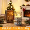 Luz de vela eletrônica de Natal, luz ambiente LED decorativa simulada para festa de fim de ano, iluminação personalizada com padrão de cena de neve