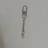 Fivela pequena em forma de C chaveiro de formato especial fivela de cachorro de metal acessórios para joias DIY pingente com anel de 8 palavras chaveiro