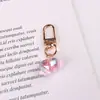 Chaveiro em Forma de Coração, Pingente de Coração Transparente Colorido, Pequeno Acessório Fofo e Criativo para Meninas, Decoração de Mochila