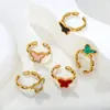 Anillo Ajustable de Estrella y Diamante Popular de Moda Europea y Americana Lujo Accesible Acero Inoxidable Estilo Simple Anillo de Nicho para Mujeres