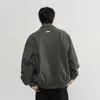Jaqueta de Trabalho 100% Algodão Masculina Outono 2025 Nova Retro Americana Casual Solta Cor Lisa Jaqueta de Voo Top