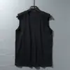 Colete esportivo casual de verão masculino solto, cor sólida, simples, sem mangas, para mestres da culinária, para homens e mulheres
