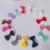 Cinta de Color Sólido Acanalada 4*2.5cm Moño Pequeño DIY Ropa Hecha a Mano Accesorios para el Cabello de Niños Pinzas para el Cabello Adornos Moño