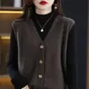 Chaleco de Punto para Mujer Otoño 2026 Cárdigan con Cuello en V Cardigan con Botones Chaleco Chaqueta Venta al por Mayor Dropshipping