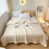 Manta de tafetá com fleece personalizada, colcha de fleece dupla face espessa para o inverno, manta de fleece de cordeiro coral para sofá e cochilo no escritório