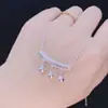Colgante de Campana Curva Hueca con Forma de Moneda de Plata de Ley 925, Cadena para Clavícula Versátil de Moda, Regalo de San Valentín para Mujeres