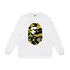 Bape Ape Head marca de moda unisex cuello redondo manga larga algodón estampado holgado chaqueta sudadera de otoño e invierno para hombre