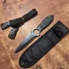 Cuchillo Tethered Csgo Cuchillo Militar de Alta Dureza para Exteriores Acero Inoxidable Cuchillo Recto Pequeño Cuchillo de Pierna para Buceo Supervivencia en la Naturaleza Defensa Personal