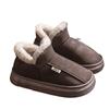 Zapatillas de Algodón de Punta Cerrada Estilo Nuevo 2025 para Hombre, Uso Doméstico para Parejas de Invierno, Uso Exterior, Cálidas, Antideslizantes, Zapatos de Algodón de Caña Alta para Mujer