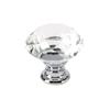 Manija de Perilla de Agujero Único de Diamante de Cristal al por Mayor del Fabricante Aleación de Aluminio Accesorios para Tapa de Olla Manija de Puerta de Vidrio Escandinava