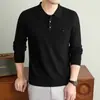 Temporada 2026 Moda Casual Suéter Jacquard con Cuello Polo y Logo en el Pecho, Tejido de Punto, Mayoreo