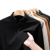 2026 Nueva Camiseta Térmica de Manga Larga Elástica Cepillada por Ambos Lados para Hombre, Camiseta Básica Deportiva Casual de Color Sólido con Media Cremallera