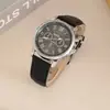Set de Relojes de Cuarzo de Moda para Hombre y Mujer, Caja Redonda de Aleación de Zinc, Correa de Cuero PU