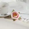 Corona de capullo de camelia artificial pequeña vintage estilo europeo, materiales para manualidades, flores de seda, decoración para sala de estar, accesorios para fotografía