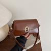 2025 Nuevo Verano Color Sólido Simple Moda Bolso de Mano para Mujer Versátil de Un Solo Hombro Cruzado Color Sólido Bolso Cuadrado Pequeño para Mujer