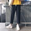 Pantalones finos de verano para hombre, rectos, estilo Hong Kong, holgados e informales, de marca coreana, a la moda, hasta los tobillos, combinables.