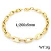 Personalidad Europea y Americana Hecho a Mano Moda Acero de Titanio Hueco 7mm Diamante Hecho a Mano Diseño de Cadena Pulsera Geométrica Simple para Hombres y Mujeres
