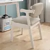 Silla de escritorio de madera maciza, silla de comedor simple, taburete para dormitorio en casa, silla de ordenador de ocio, silla de estudio de oficina con respaldo