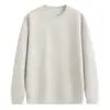 Mono Ligero de Punto Canalé Hombro Caído Color Sólido Sudadera con Capucha Cuello Redondo Logo Personalizado Base Lisa Color Sólido Estampado de Texto