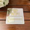 Adesivo de Parede Espelhado Acrílico Placa WiFi de Venda Quente Transfronteiriça Adesivo de Espelho para Restaurante Escritório Salão de Beleza