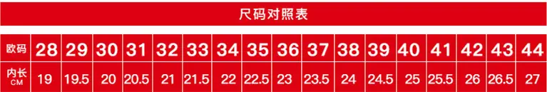 尺寸表