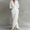 Vestido sencillo de color liso estilo francés, nueva colección de otoño, moda europea y americana transfronteriza para mujer, elegante y sofisticado vestido de noche