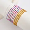 Moda Bohemia Europeia e Americana Transfronteiriça Pulseira de Contas Feita à Mão Contas de Vidro Coloridas como Doces Pulseira Multicamadas de Cores Misturadas