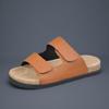 Pantuflas de Eva para Hombre con Diseño de Cáñamo para Usar Afuera, Sandalias de Verano, Antideslizantes, Sin Olor, para Exteriores, de Suela Gruesa, Suela Suave, Transfronterizas