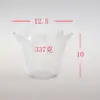 Suporte de Velas de Vidro Transparente com Folha de Cinco Pétalas Queimador de Incenso Suporte de Cera Abajur de Pétalas Acessórios de Lâmpada Artesanal Suporte de Lâmpada Suporte de Velas