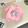 Camisetas de Manga Corta con Cuello Redondo para Niños y Niñas, Estilo Nuevo 2026 Transfronterizo, Tops de Algodón con Estampado de Dibujos Animados de Moda, Tendencia en Ropa Infantil de Media Manga
