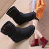 Botas de Nieve para Mujer 2026 Estilo Nuevo Invierno Botines Cortos para Dama Más Terciopelo Suela Gruesa Impermeables Caña Corta Fondo Plano Cálidos Zapatos de Algodón para Mamá