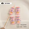Miçangas Acrílicas Pequenas em Formato de Bala com Furos Retos para Artesanato DIY, Materiais Manuais, Acessórios, Pingentes de Joias Fofos, Charms de Bolsa
