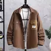 Camisa de rayas para hombre, estilo japonés de primavera, marca trendy cityboy, de alta gama, elegante, chaqueta casual holgada