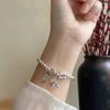 Pulseira de Prata de Lei s925 Feminina Riqueza Imediata Pulseira de Contas Redondas Joias Jovens da Moda Presente de Aniversário para Namorada