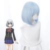 [Tongchuan] Batalla de Citas III cometa origami cabeza de ola azul claro peluca de cosplay de dibujos animados