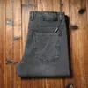 2024 Nova Estação Europeia High-end Cinza Lavado Primavera e Verão Finos Retos Slim Jeans Masculino de Negócios