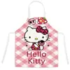 Delantal infantil HelloKitty, diseño de gato rosa, anti-manchas, delantal para adultos, venta directa de fábrica, baberos disponibles para venta al por mayor