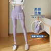 Pantalones de falda de dos piezas de imitación de estilo nuevo, finos de cintura alta con bolsillos, pantalones de yoga para exteriores, leggings deportivos elásticos de talla grande, transfronterizos