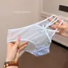 Panty de mujer estilo japonés nuevo con lazo hueco y tirantes finos, puro deseo, bragas de malla transpirables y sexys de tiro bajo