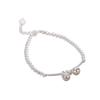 Pulsera de Campana Simple de Plata Esterlina 925 Pulsera Niche Elegante de Lujo Ligero para Mujer Pulsera de Cuentas Redondas Regalo para Novia Pulsera ins