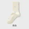 Meias pós-parto para mulheres, meias de algodão para primavera e outono na altura da panturrilha, estilo ballet fino para o verão, anti-odor, antibacterianas, ajuste folgado, sem costura, personalizadas de Zhuji