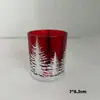 Bosque de Pinos Nieve Transfronterizo Taza de Velas de Vidrio de Aromaterapia Personalizada Portavelas Vacío Navidad Interior Electrochapado de Alta Gama