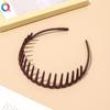 Faixa de Cabelo Feminina Simples Fosca Estilo Coreano Qiyue Acessórios de Cabelo Cor Sólida Versátil Dentada Antiderrapante Franja Pressionada Cabelo Quebrado Faixa de Cabelo Verão
